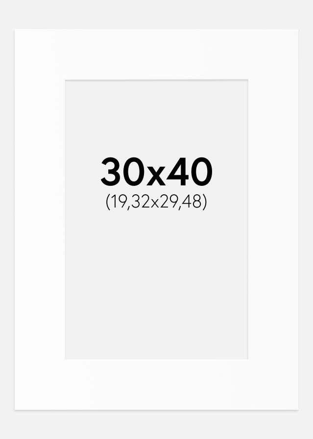 Paspartu Canson Alb Margine albă 30x40 cm (19,32x29,48)