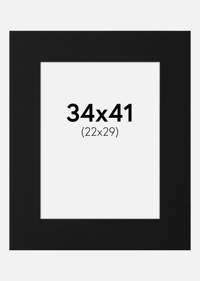 Paspartu Negru Standard (Miez Alb) 34x41 cm (22x29)