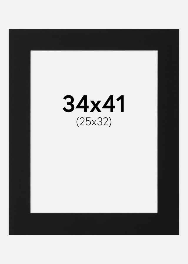 Paspartu Negru Standard (Miez Alb) 34x41 cm (25x32)