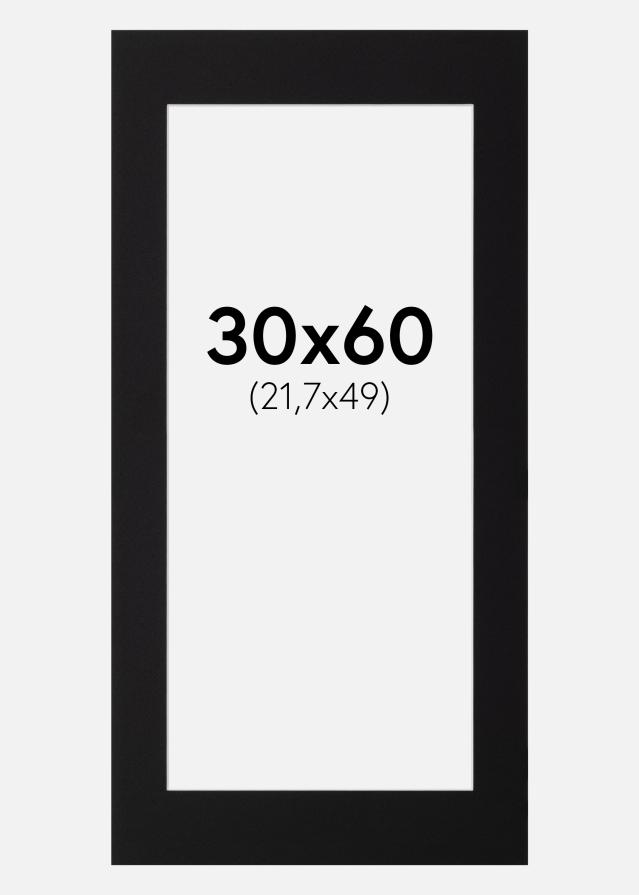 Paspartu Negru Standard Margine albă 30x60 cm (21,7x49)