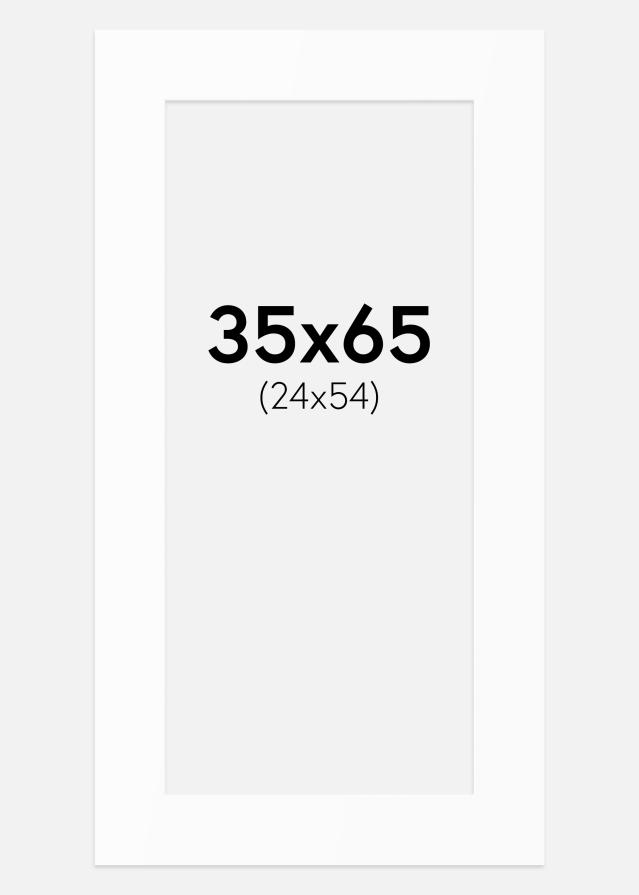 Paspartu Alb Standard (Miez Alb) 35x65 cm (24x54)