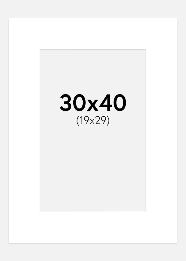 Paspartu Foarte alb Margine albă 30x40 cm (19x29 cm)