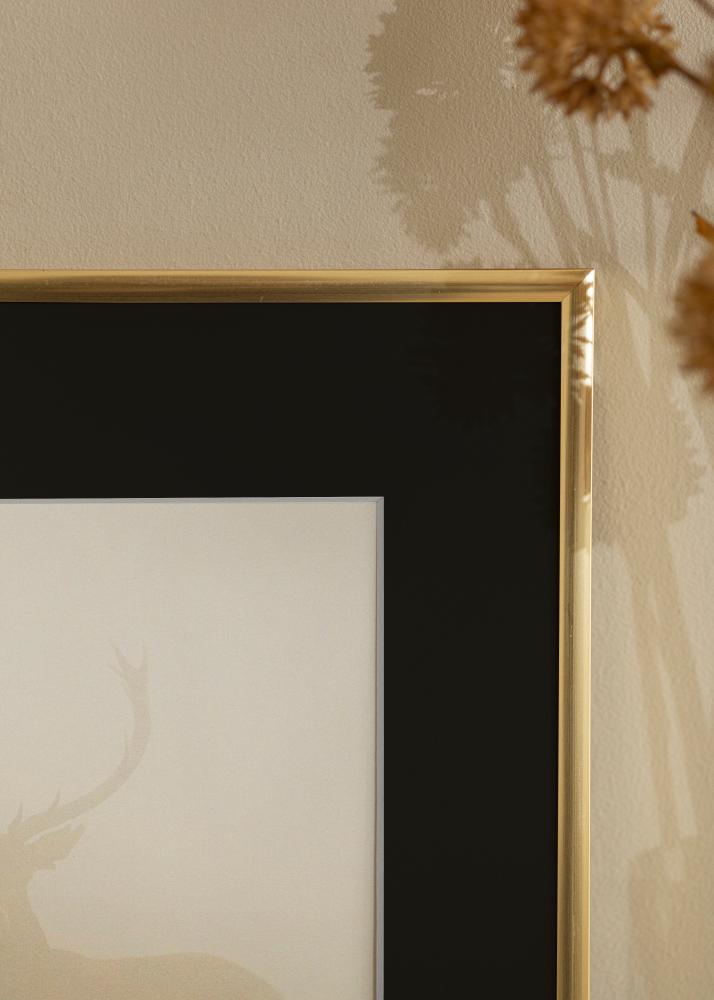 Ramă New Lifestyle Shiny Gold 15x20 cm - Paspartu Negru 4x5 inches