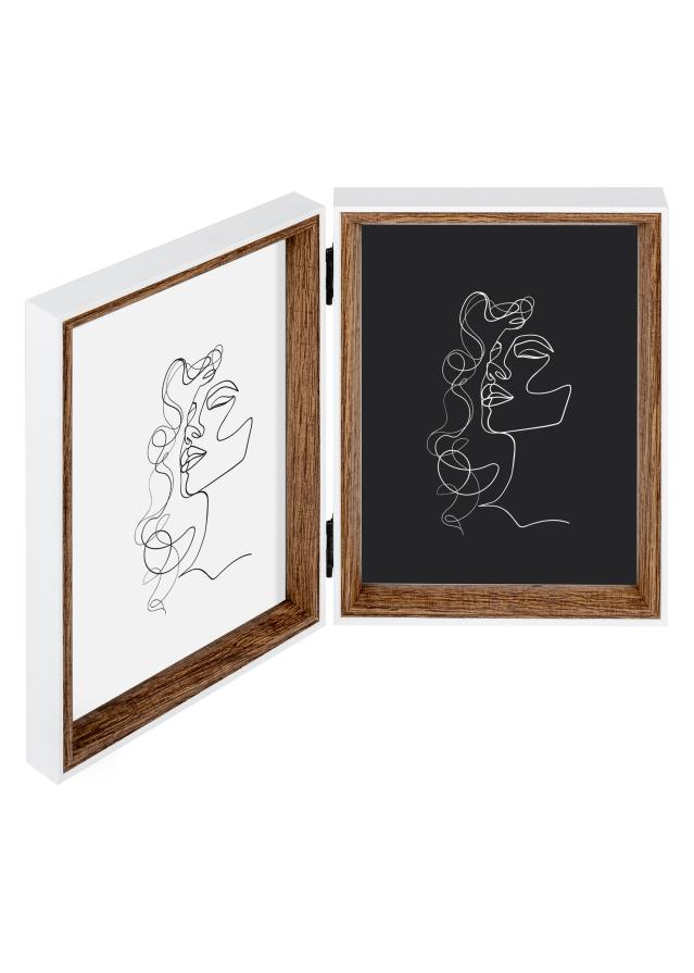 Silhouette Ramă pliabilă Nuc 13x18 cm - 2 imagini
