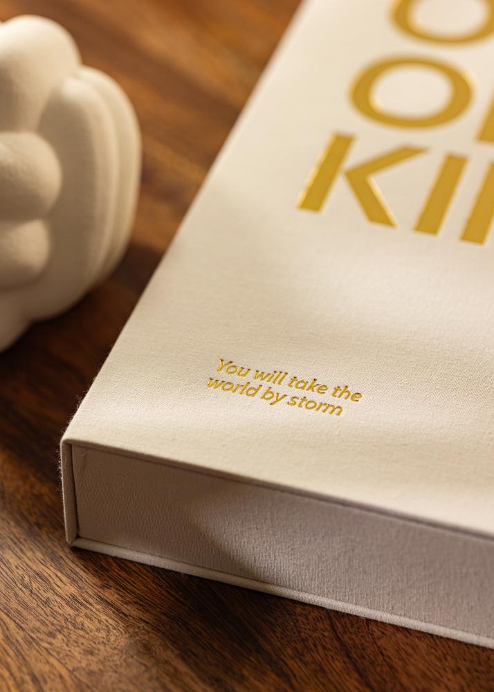 KAILA ONE OF A KIND Creme - Coffee Table Photo Album (60 Negre Pagini)