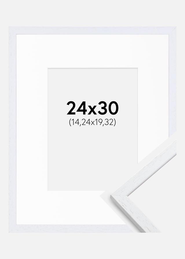 Ramă Edsbyn Warm White 24x30 cm - Paspartu Alb 6x8 inches