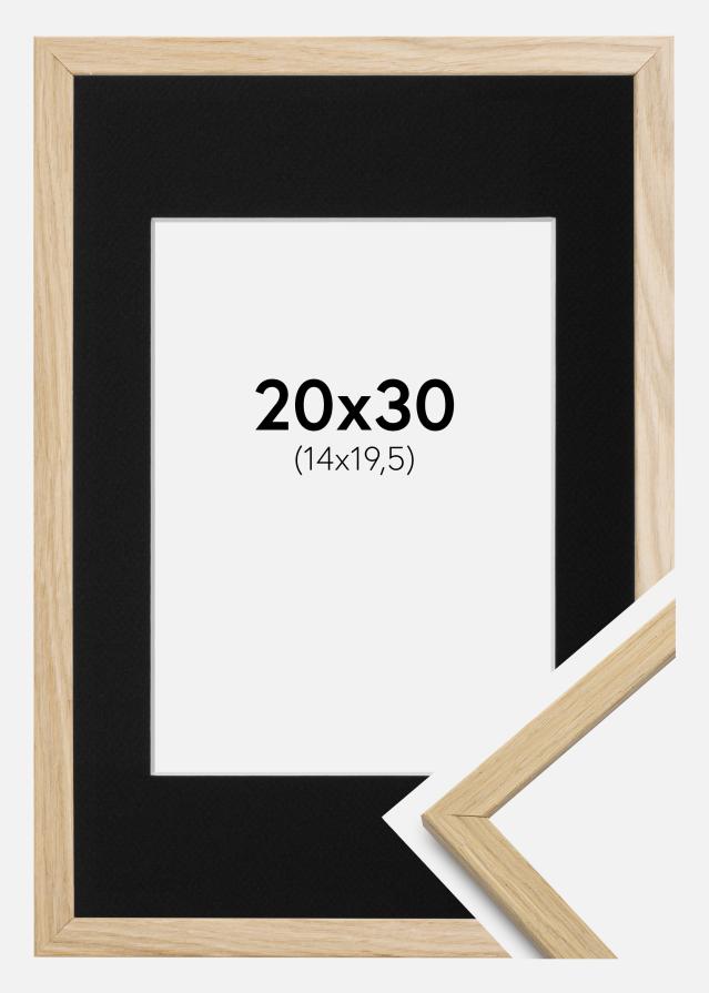 Ramă Edsbyn Stejar 20x30 cm - Paspartu Negru 15x21 cm (A5)