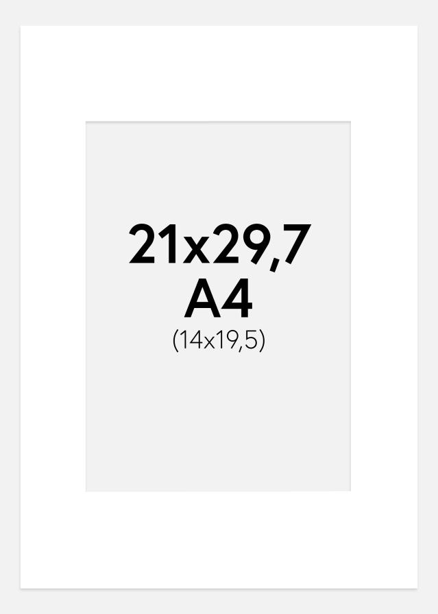 Paspartu Foarte alb Margine albă A4 21x29,7 cm (14x19,5 cm)