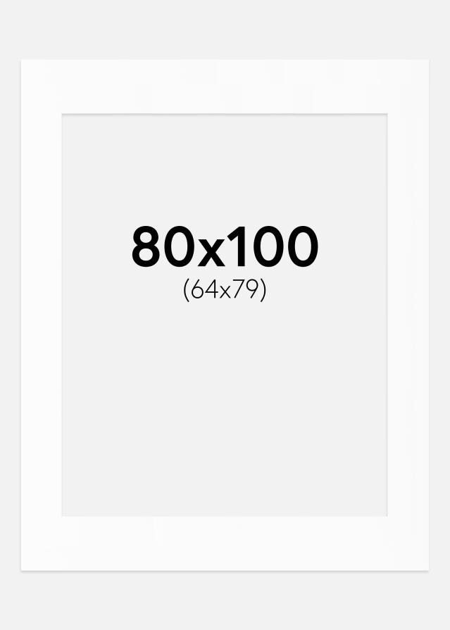 Paspartu Alb Standard Margine albă 80x100 cm (64x79)