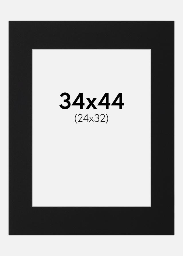 Paspartu Negru Standard (Miez Alb) 34x44 cm (24x32)