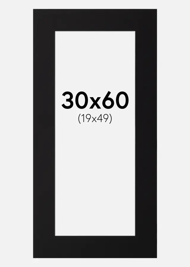 Paspartu Canson Negru Margine albă 30x60 cm (19x49)