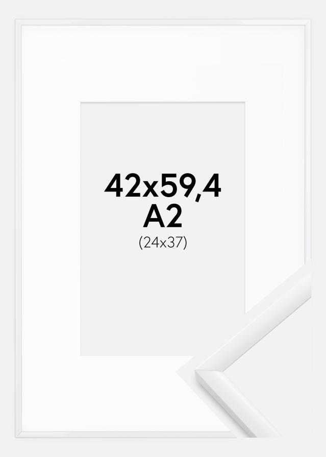 Ramă New Lifestyle Alb 42x59,4 cm (A2) - Paspartu Alb 25x38 cm
