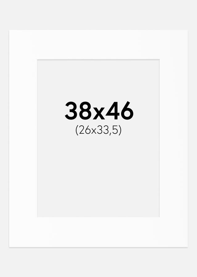 Paspartu Alb Standard (Miez Alb) 38x46 cm (26x33,5)