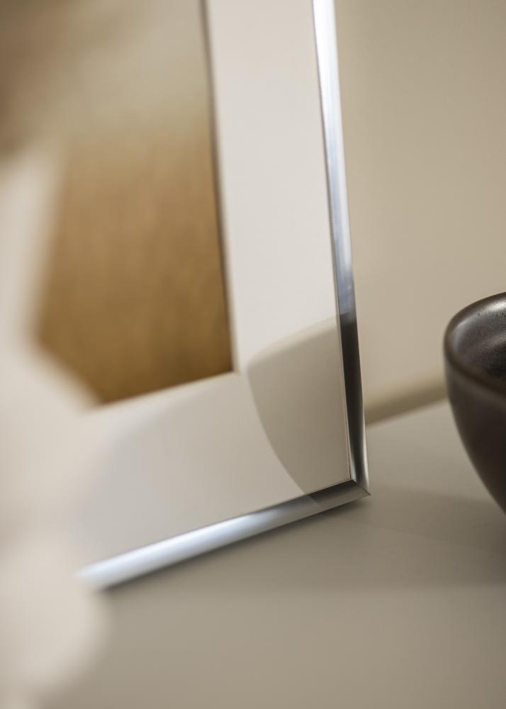 Ramă Poster Frame Aluminum Argintiu 70x100 cm - Paspartu Alb 60x90 cm