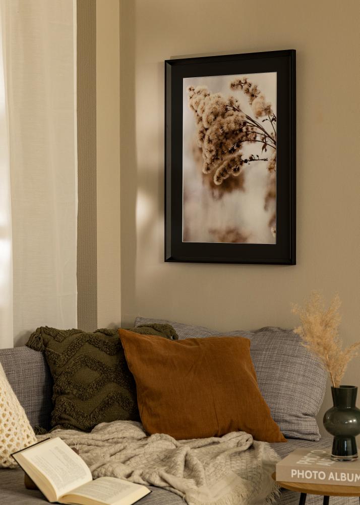 Ramă Globe Negru 50x60 cm - Paspartu Negru 35x45 cm