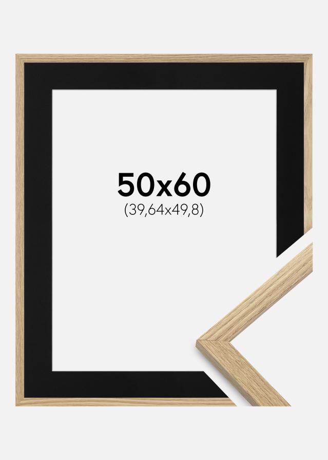 Ramă Trendy Stejar 50x60 cm - Paspartu Negru 16x20 inches