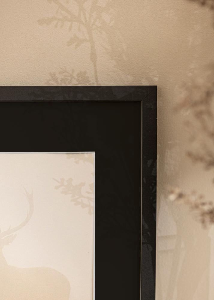 Ramă Trendy Negru 20x25 cm - Paspartu Negru 14x18 cm