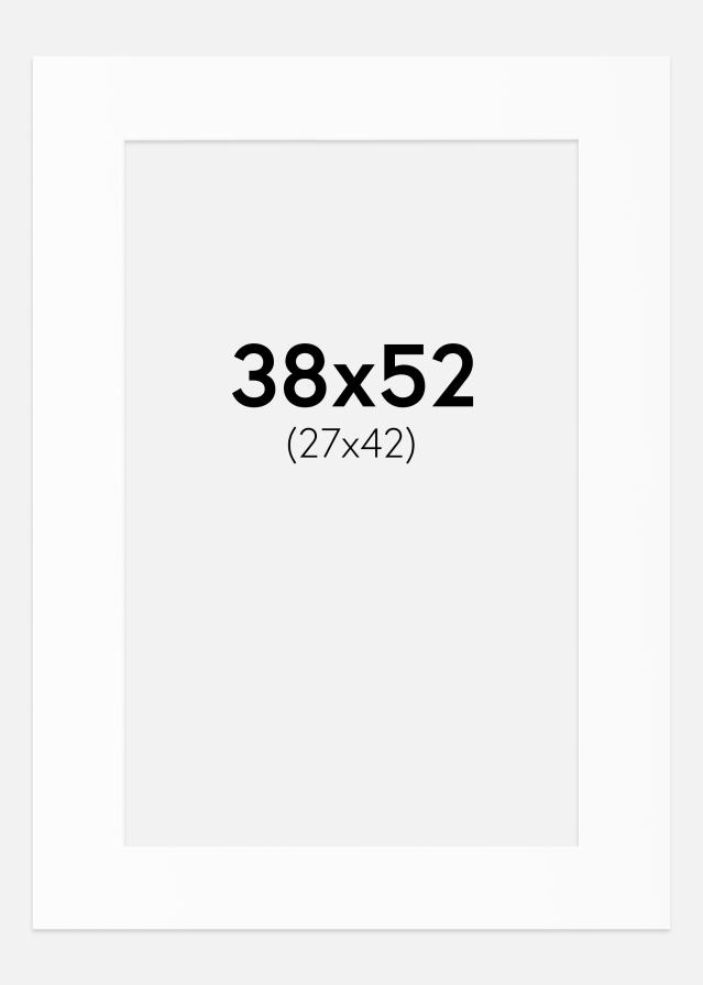 Paspartu Alb Standard (Miez Alb) 38x52 cm (27x42)