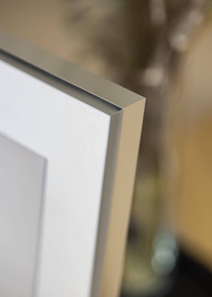 Ramă Poster Frame Aluminum Argintiu 70x100 cm - Paspartu Alb 60x90 cm
