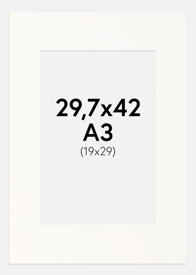 Paspartu Antique White Margine albă 29,7x42 cm (19x29)