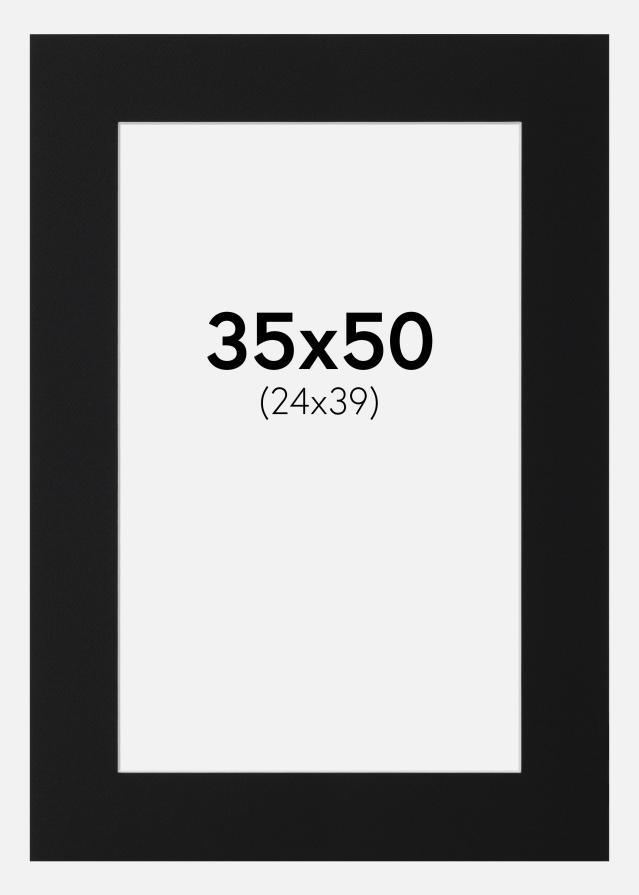 Paspartu Negru Standard (Miez Alb) 35x50 cm (24x39)