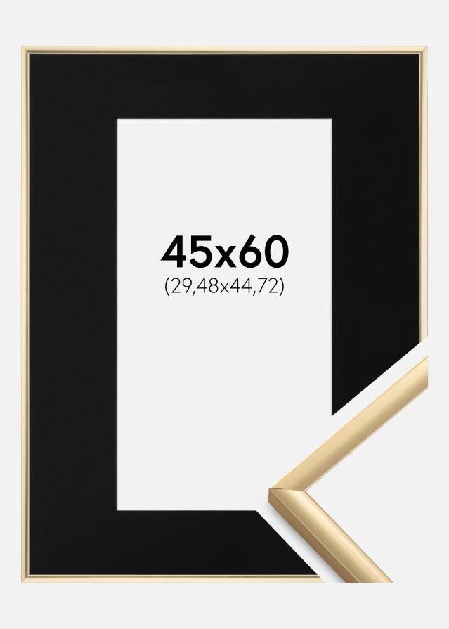 Ramă New Lifestyle Auriu 45x60 cm - Paspartu Negru 12x18 inches