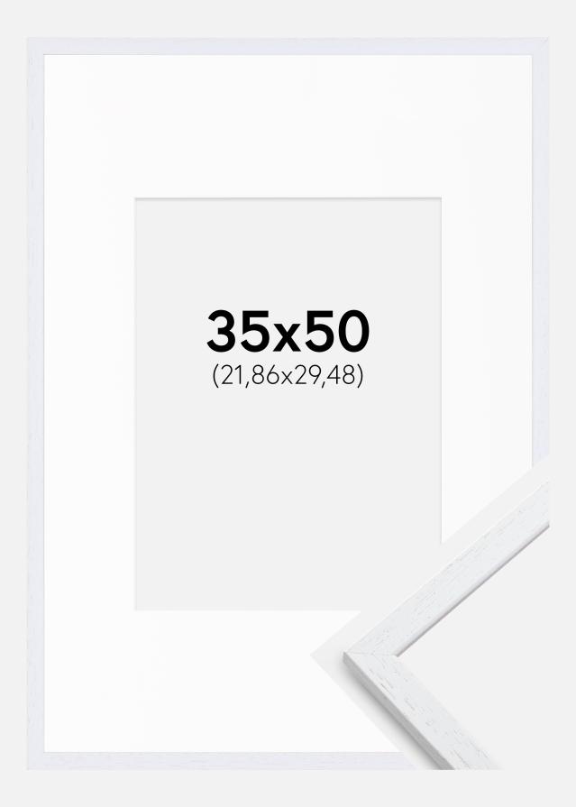 Ramă Edsbyn Warm White 35x50 cm - Paspartu Alb 9x12 inches