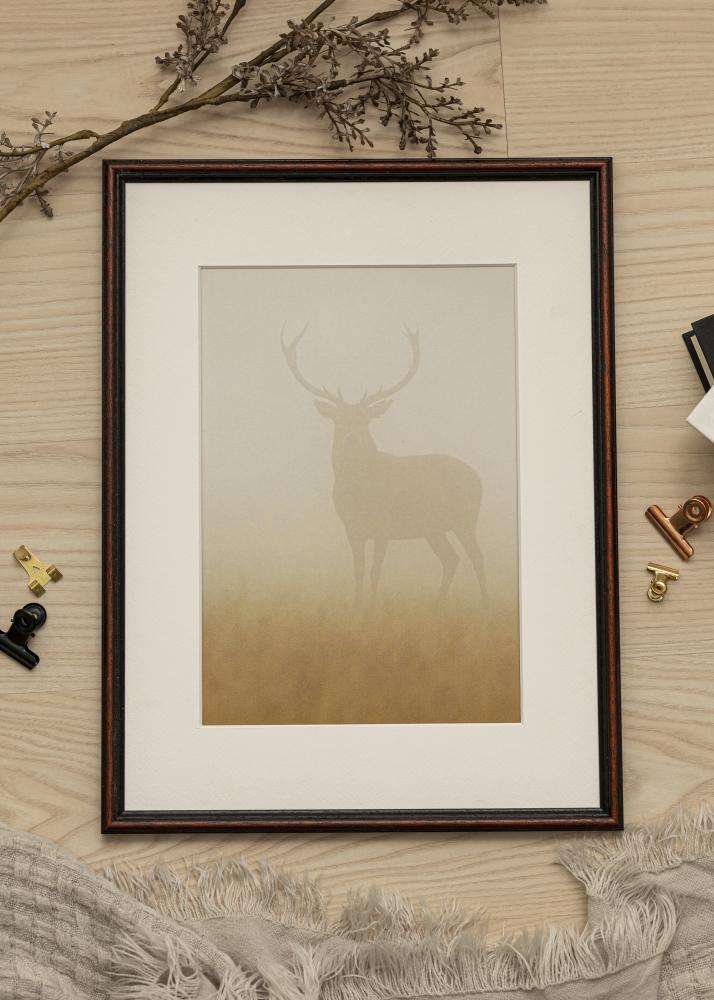 Ramă Horndal Nuc 40x60 cm - Paspartu Alb 32,9x48,3 cm (A3+)