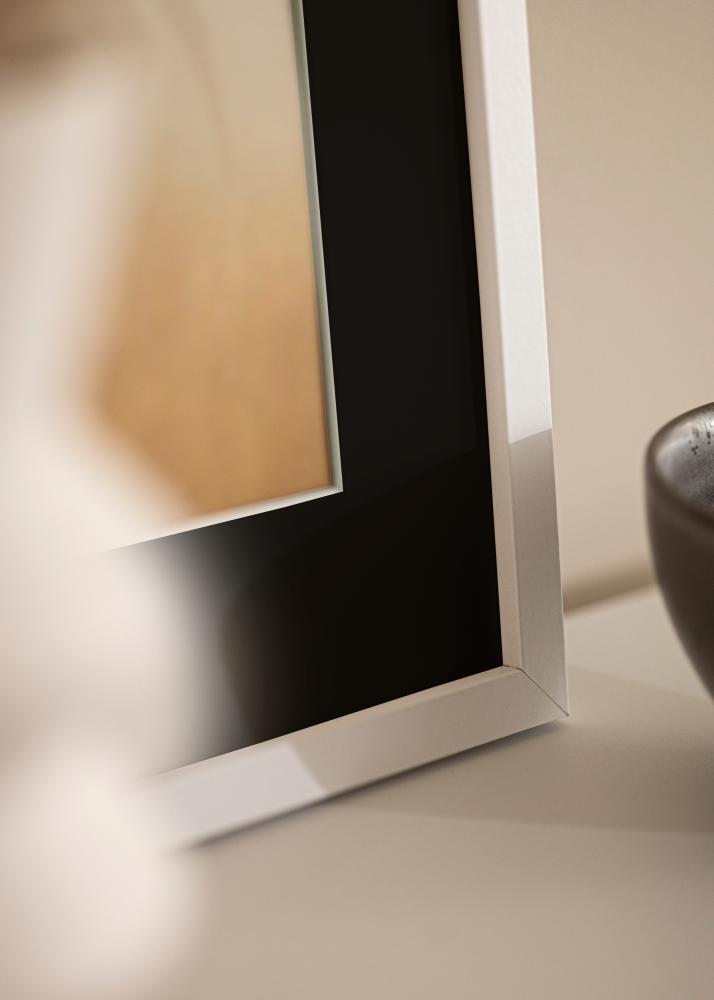 Ramă Trendy Alb 20x25 cm - Paspartu Negru 14x18 cm