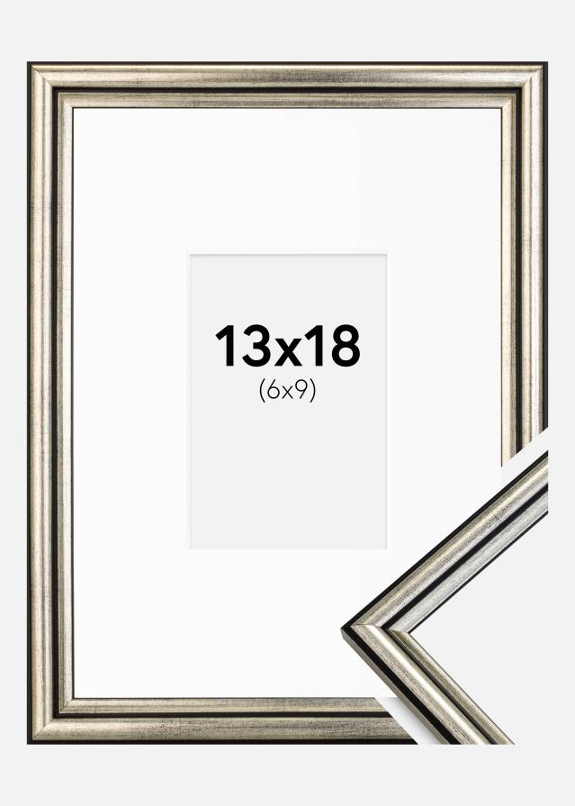 Ramă Horndal Argintiu 13x18 cm - Paspartu Alb 7x10 cm