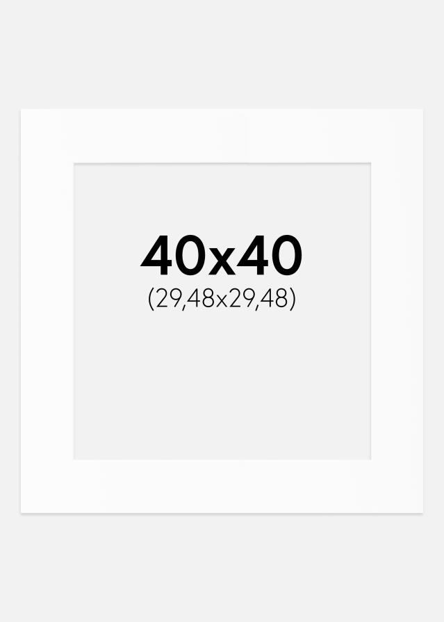 Paspartu Alb Standard (Miez Alb) 40x40 cm (29,48x29,48)