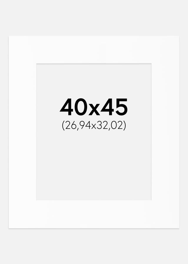 Paspartu Alb Standard (Miez Alb) 40x45 cm (26,94x32,02)