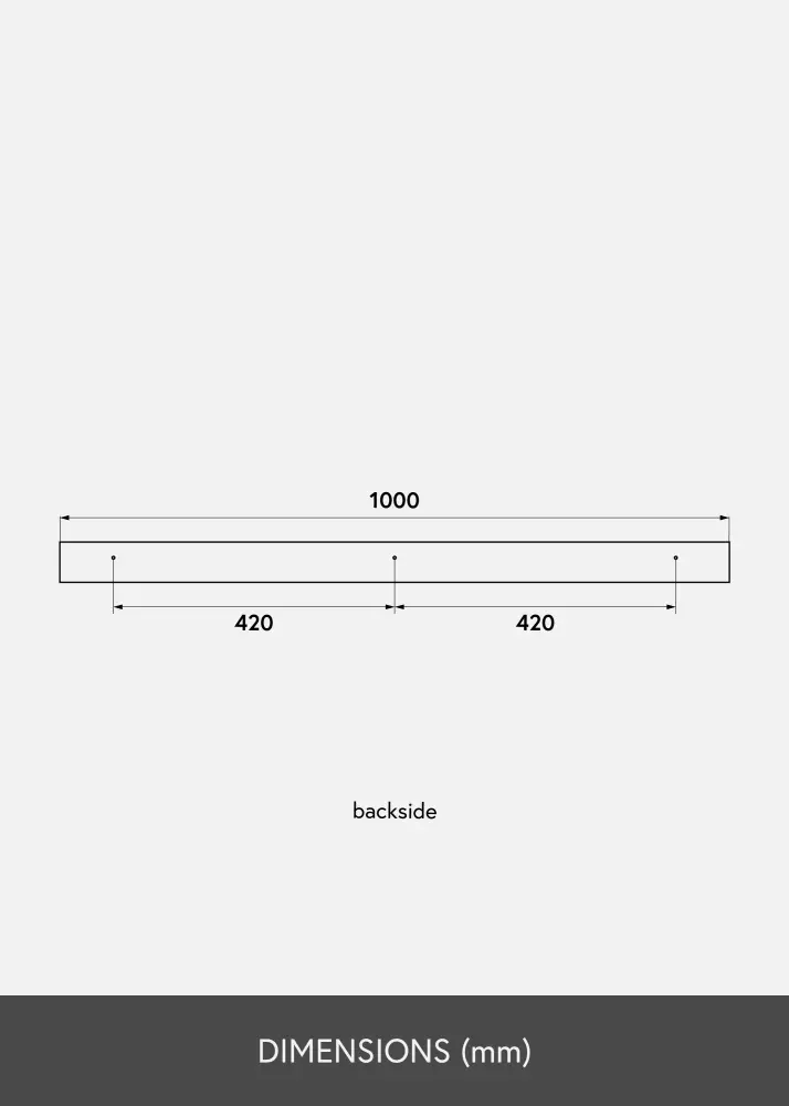 KAILA Poliță de tablouri Alb 100 cm