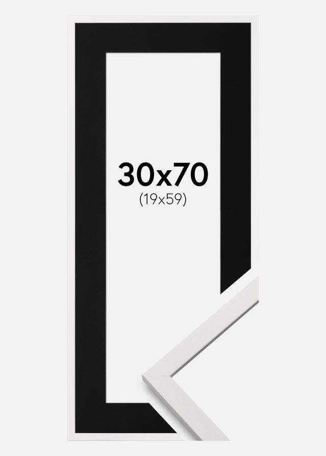 Ramă Edsbyn Alb 30x70 cm - Paspartu Negru 20x60 cm