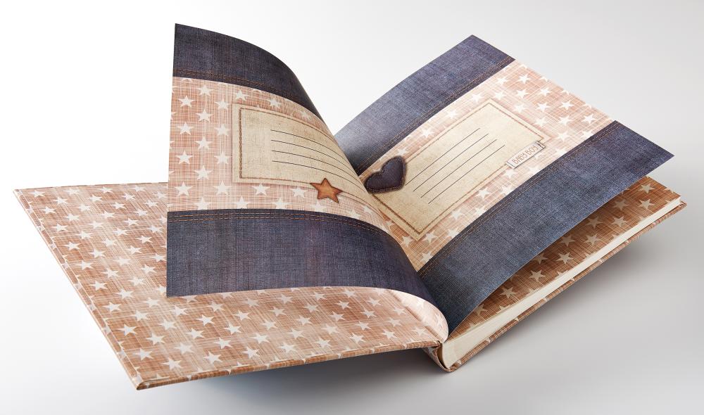 Little Album pentru bebeluși Boy Albastru - 28x30,5 cm (50 Albe Pagini)