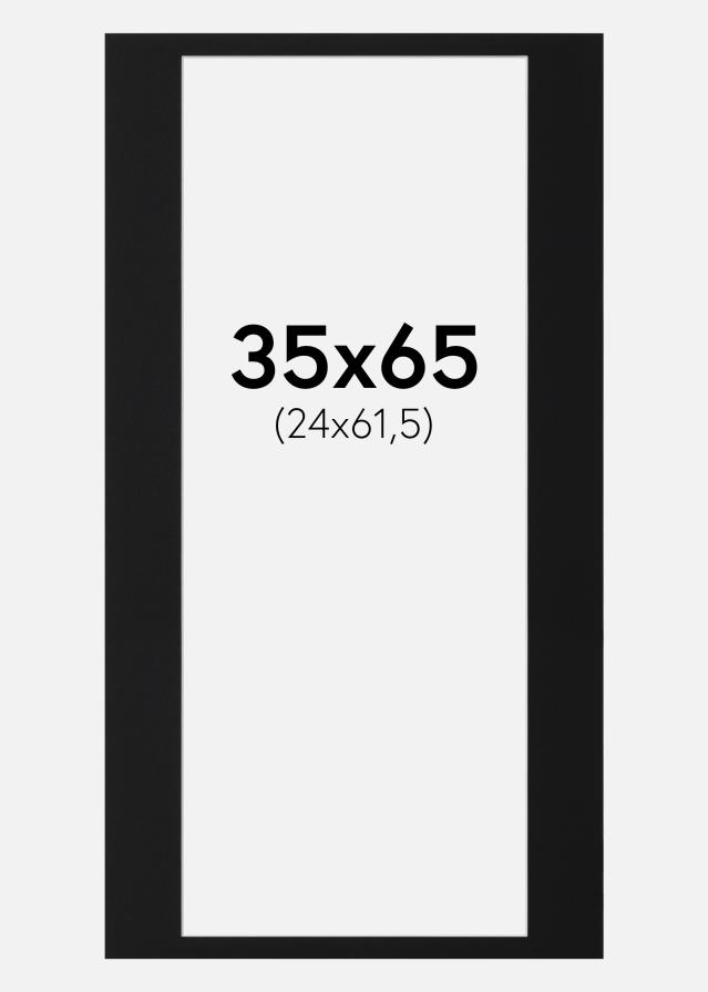 Paspartu Negru Standard (Miez Alb) 35x65 cm (24x61,5)