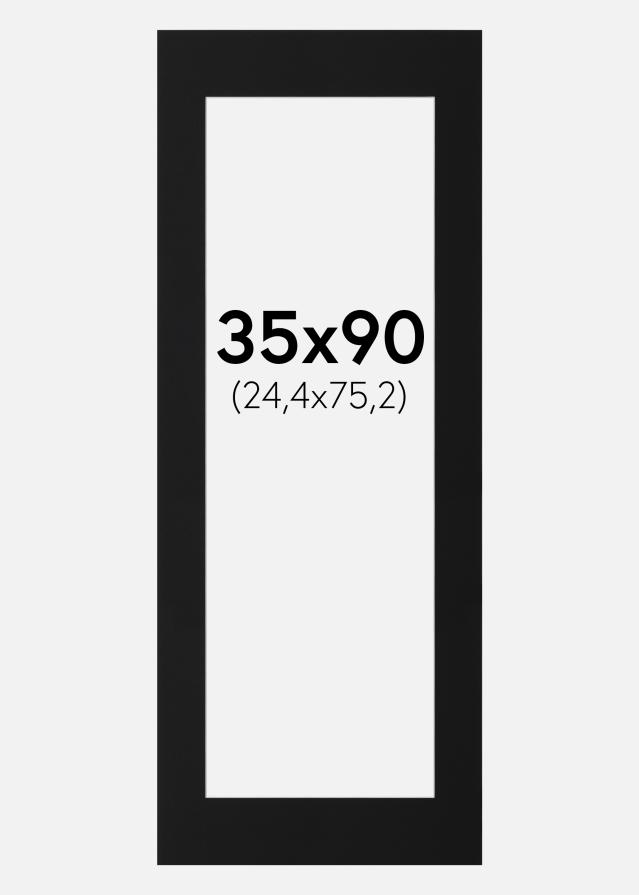 Paspartu Negru Standard (Miez Alb) 35x90 cm (24,4x75,2)