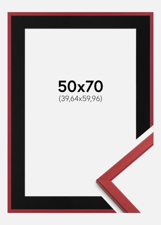 Ramă Edsbyn Roșu 50x70 cm - Paspartu Negru 16x24 inches