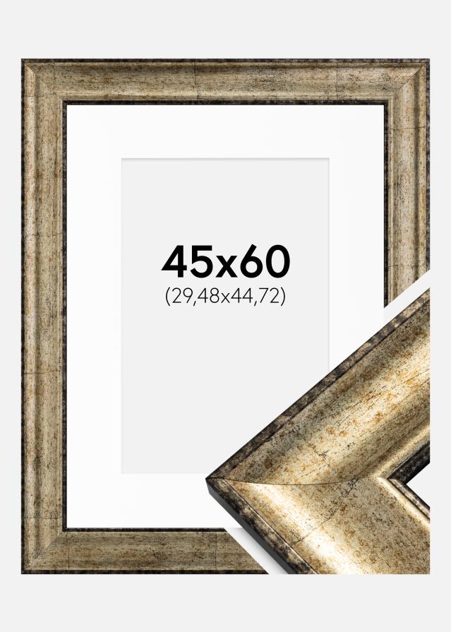 Ramă Saltsjöbaden Auriu antic 45x60 cm - Paspartu Alb 12x18 inches