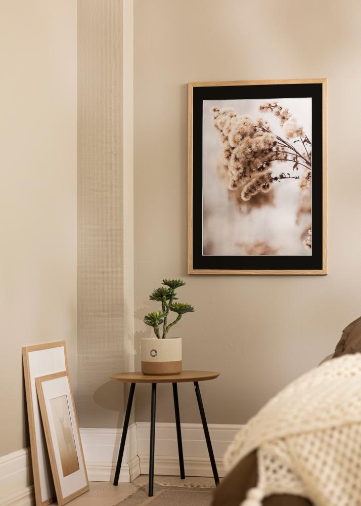 Ramă Grimsåker Stejar 40x40 cm - Paspartu Negru 10x10 inches