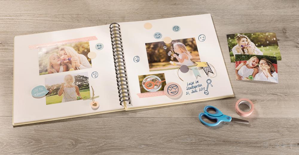 Fun Album cu spirală Roz - 30x30 cm (50 Albe Pagini / 25 foi)