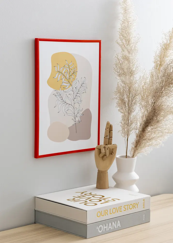 Ramă New Lifestyle Roșu deschis 70x100 cm - Paspartu Alb 62x93 cm