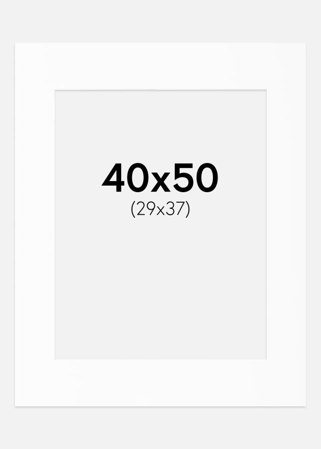 Paspartu Alb Standard (Miez Alb) 40x50 cm (29x37)