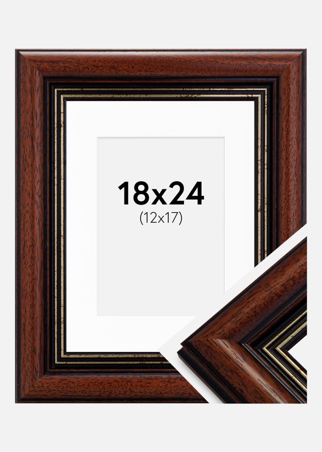 Ramă Old Retro 18x24 cm - Paspartu Alb 13x18 cm