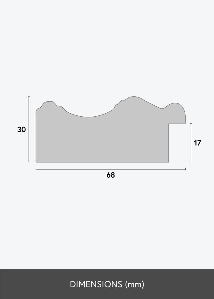 Oglindă Drottningholm Auriu - Măsurături proprii