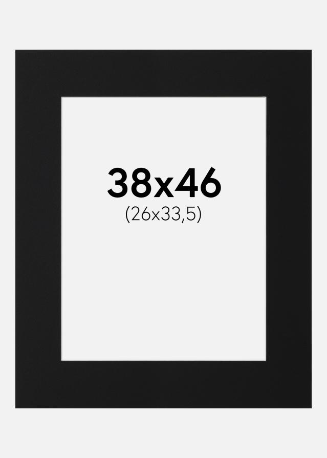 Paspartu Negru Standard (Miez Alb) 38x46 cm (26x33,5)