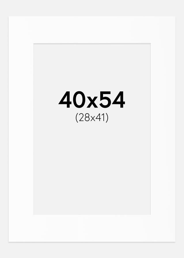 Paspartu Alb Standard (Miez Alb) 40x54 cm (28x41)