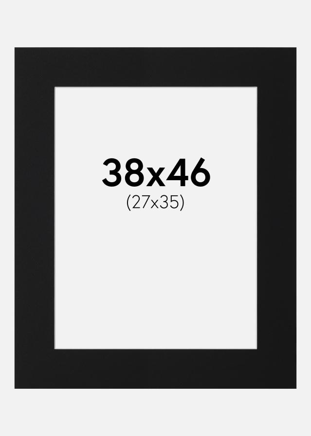 Paspartu Negru Standard (Miez Alb) 38x46 cm (27x35)