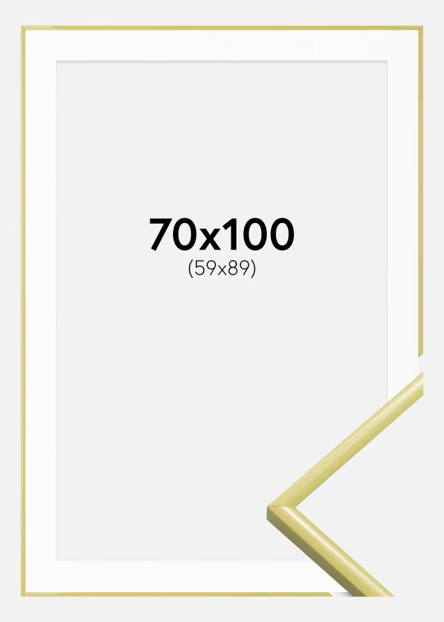 Ramă New Lifestyle Galben deschis 70x100 cm - Paspartu Alb 60x90 cm