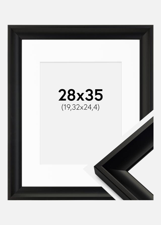 Ramă Öjaren Negru 28x35 cm - Paspartu Alb 8x10 inches